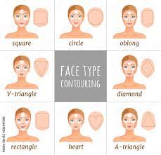 face shapes vector makeup guide