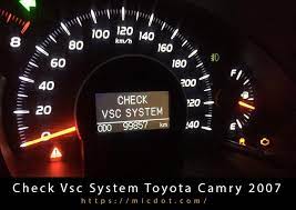 check vsc system toyota camry 2007