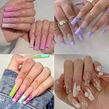 full cover detachable nail tips glitter