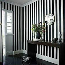 Black And White Wall Paper Stripe