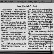 obituary for rachel c ford aged 77