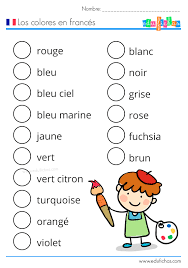 Vous pouvez également directement choisir un. Colores En Frances Fichas De Vocabulario Ejercicios
