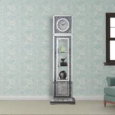 benjara silver grandfather clock