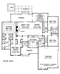 Country Style House Plan 4 Beds 3