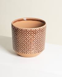 modelo geometric ceramic plant pot