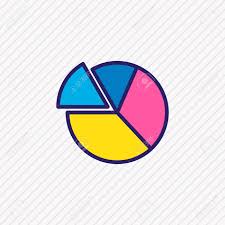 Vector Illustration Of Pie Chart Icon Colored Line Beautiful