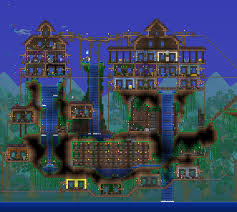 Terraria speed build 1 floating crescent moon house. Submitting My Humble New Hard Mode Floating Base Took Some Inspiration From R Terraria Imgur