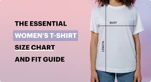 t shirt size chart and fit guide