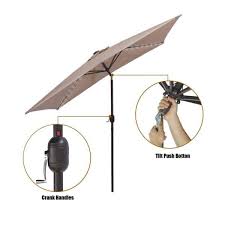 solar lighted patio umbrella