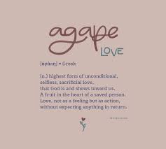 AGAPE LOVE meaning @tirami.suzie ...