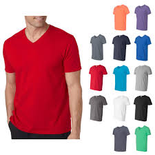 Details About Mens Gildan Softstyle V Neck T Shirt Plain Cotton Tee S 3xl 64v00