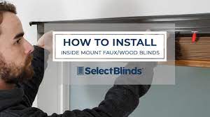 How to Install Inside Mount Wood/Faux Wood Blinds - YouTube