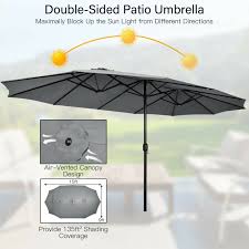 Large Patio Umbrella Double Sided