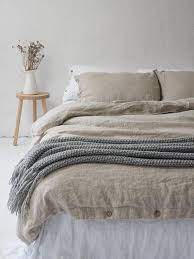 natural linen duvet cover with coconut