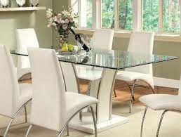Furniture Of America Glenview White Glass Top Dining Table