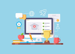 Online Education And E-Learning Illustration - Download Free Vectors,  Clipart Graphics & Vector Art