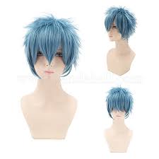 whole short blue anime cosplay wigs