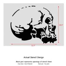 skeleton head stencil airbrush template