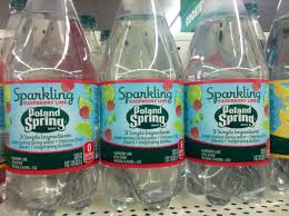 drinking flavored sparkling water