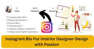 insram bio for interior designer