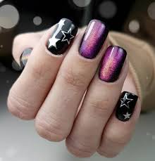 33 best black galaxy nails designs