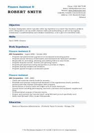 Career objective examples for freshers. Finance Assistant Resume Samples Qwikresume