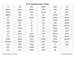 1st Grade Sight Words Pdf First Word Search Flash Cards Kids Need To