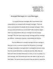Love Vs Arranged Marriage Publish Your Article