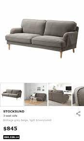 Ikea Stocksund Sofa 3 Seat Furniture