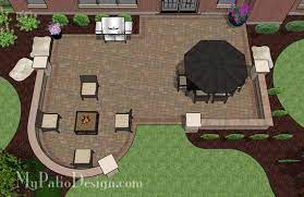 Diy Patio Plan With Two Seating Walls