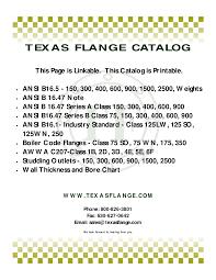 Texas Flange Product Catalog Flange Docsity