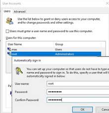 auto login without a password windows