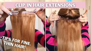 clip in extensions for fine hair how