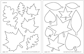 Leaves Printable Templates Coloring Pages Firstpalette Com