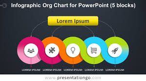 Infographic Org Chart For Powerpoint 5 Blocks
