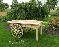 Large Wooden Produce Cart
