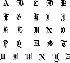 old english font letters gothic