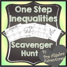 Solving Inequalities Scavenger Hunt