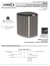Many homeowners wonder which ac unit is ideal for their living space. Lennox Xc21 Engineering Data Pdf Download Manualslib