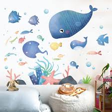 Cartoon Fish Wall Stickers Diy Ocean