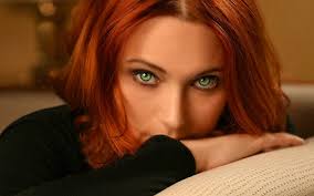 4595922 redhead green eyes women