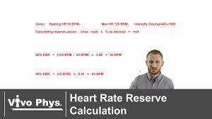 heart rate reserve calculation you
