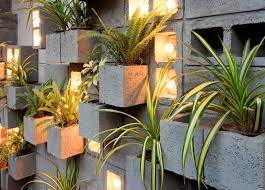 A Concrete Block Planter Wall Was Used