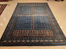 blue parda pure wool carpet miras crafts