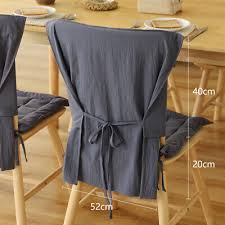 1pc Retro Cotton Linen Chair Seat Cover