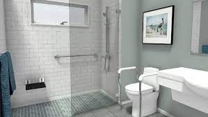 Stylish modern bathroom design for disabled people. Roomsketcher Blog How To Design A Wheelchair Accessible Senior Bathroom With Roomsketcher