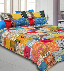 cotton 300tc double bedsheet with 2