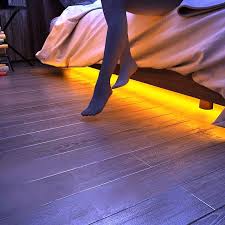 Unibrother Under Bed Light Dimmable Motion Activated 5ft Led Induction Strip Bedroom Night Light Amber For Baby Crib Bedside Under Cabinet Lights Aliexpress