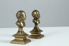 Antique Miniature Bronze Busts Of