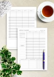 weekly schedule templates